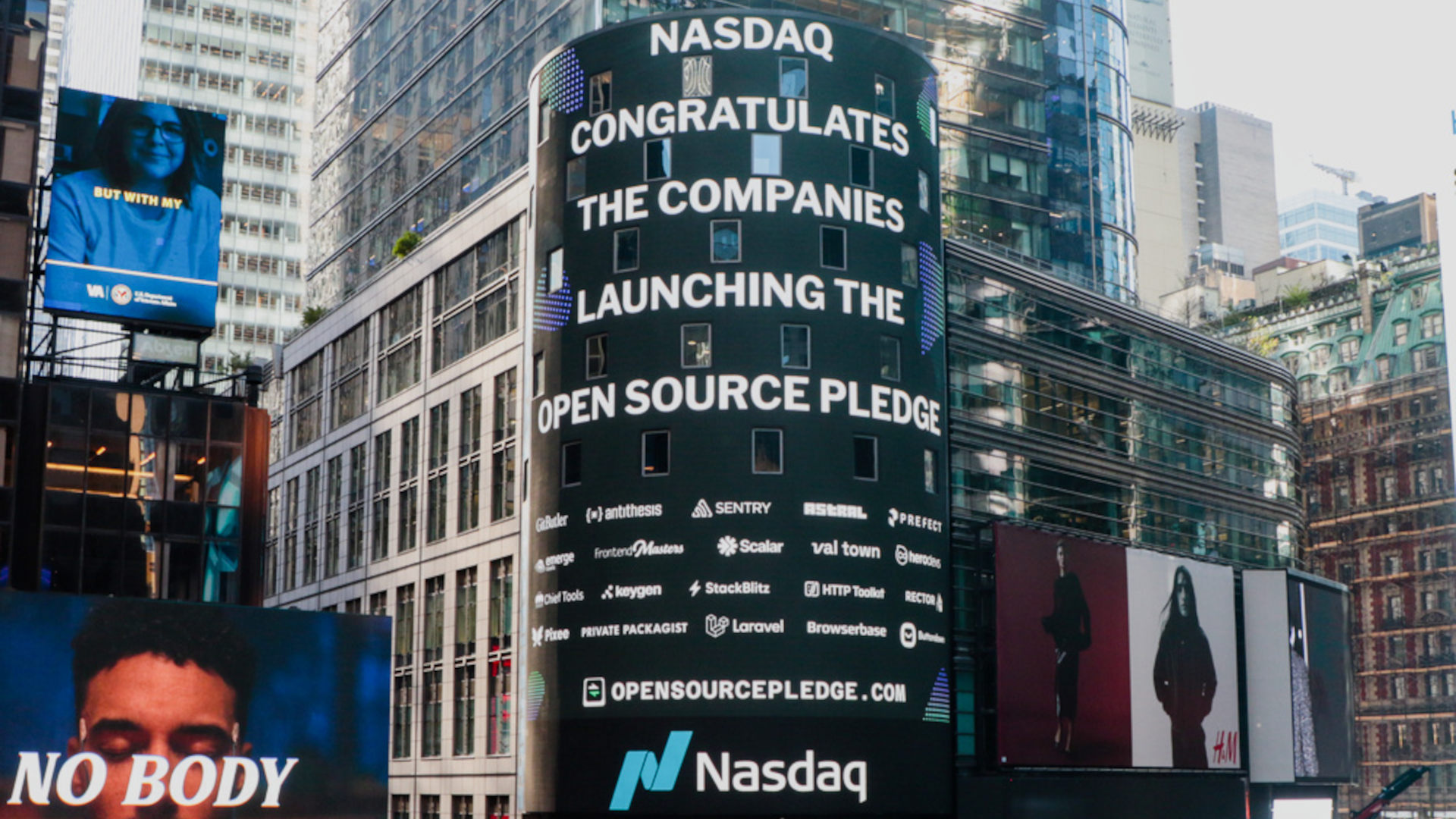 A message about the pledge in times square