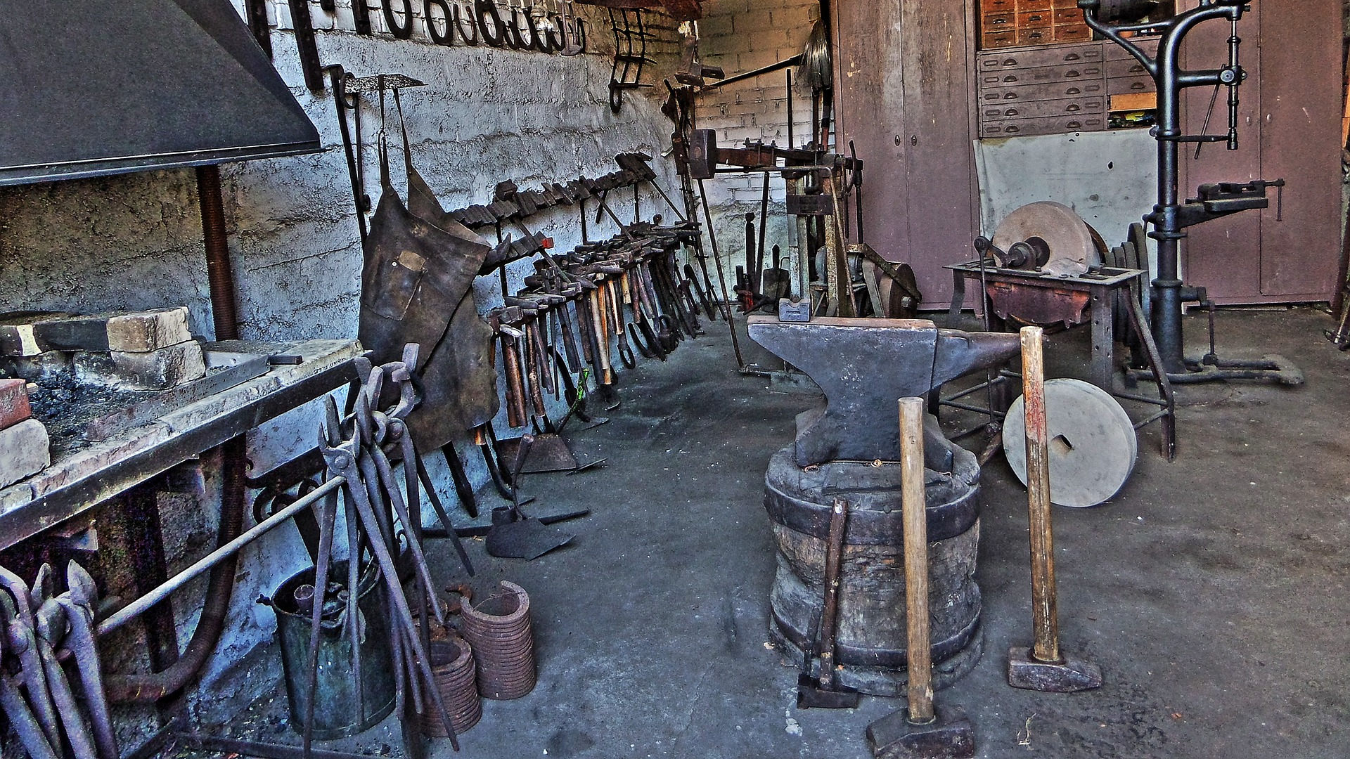 A blacksmith shop